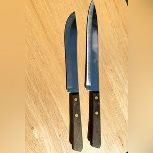 Washington Forge Knives Lot/2 Bullnose‎ Butcher & Carving Stainless Steel VTG